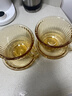 康寧（VISIONS）琥珀色早餐杯玻璃杯燕麥牛奶杯家用帶蓋勺子咖啡杯2杯2蓋2勺 曬單實(shí)拍圖