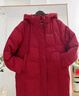 波司登25羽絨服女士冬90絨加厚連帽中長(cháng)款休閑新年紅百搭外套 曬單實(shí)拍圖