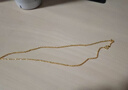 周六福黃金項鏈女款 簡(jiǎn)約麻繩金項鏈 計價(jià)AA053079 約9.01g 45cm 禮物 曬單實(shí)拍圖