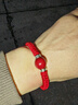 樂(lè )喵（LEMIAO）本命年銀轉運珠朱砂手繩男粗款手鏈女手工編織情侶飾品閨蜜 男款紅繩朱砂B02-304 曬單實(shí)拍圖