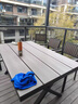 鳳朝皇戶(hù)外桌椅組合別墅庭院花園防腐塑木餐桌椅組合露天陽(yáng)臺休閑茶桌椅 豎紋固定6椅+160x90cm目字拼花長(cháng)桌【金屬框架】 曬單實(shí)拍圖
