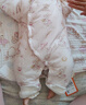 貝瑞加（Babyprints）嬰兒連體衣男女寶寶秋冬夾棉衣服150克加厚保暖爬服柔軟哈衣 粉80 曬單實(shí)拍圖