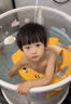 盟石（cute stone）嬰兒游泳桶可折疊兒童泡澡桶家用新生兒寶寶洗澡桶嬰幼兒浴桶 標配-小虎鯨·夏日沙灘【單桶+小禮包】 曬單實(shí)拍圖