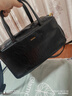 紅谷包包女包新款真皮單肩手提包通勤波士頓包新娘包情人節禮物 漆黑 曬單實(shí)拍圖