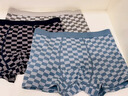 鴨鴨（YAYA）鴨鴨2026新款純棉男士?jì)妊澘咕浇嵌萄澞猩蟠a短褲四角褲男款 O組-波浪格子-藍色+藍色+綠色+綠色+灰色（5條） 6XL 【建議：205-225斤】 曬單實(shí)拍圖