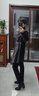 PORTSPURE寶姿女裝秋冬新品女裝長(cháng)袖中長(cháng)皮連衣裙RD9D021LUU012 BLACK 36 曬單實(shí)拍圖