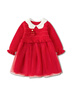 巴拉巴拉童裝兒童裙子女童連衣裙網(wǎng)紗針織2026春裝新款寶寶公主紅色拜年服 曬單實(shí)拍圖