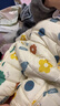 紅唇珊嬰幼兒連體羽絨棉服加厚加絨新生兒爬爬服連帽卡通保暖哈衣爬行服 米白色 80碼 建議4-9個(gè)月15-19斤 曬單實(shí)拍圖