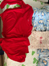 芬騰10A純棉抗菌保暖情侶套裝大紅婚慶結婚秋衣秋褲秋冬季保暖內衣 女士套裝 2XL 曬單實(shí)拍圖