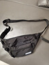斜挎包男款潮牌男士背包腰包運動(dòng)單肩包手機男女生小挎包防水胸包 黑色【送2個(gè)徽章】 曬單實(shí)拍圖