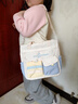 AMOR HOUR學(xué)院風(fēng)補習袋初中生百搭通勤補課單肩包高中生手提補課包日系簡(jiǎn)約女生休閑斜挎包學(xué)生大容量托特包 曬單實(shí)拍圖
