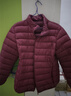 啄木鳥(niǎo)正品女裝輕薄羽絨棉服2025春秋新款立領(lǐng)短款薄款大碼修身外套棉衣 酒紅色 XL 【建議115-125斤】 曬單實(shí)拍圖