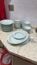 景德鎮（jdz）陶瓷餐具套裝家用中式影青碗盤(pán)餐具簡(jiǎn)約純色碗碟高檔喬遷禮物流影 曬單實(shí)拍圖