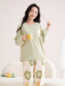 芬騰睡衣女100%純棉親膚春季新品女士花卉休閑家居服軟棉棉 曬單實(shí)拍圖