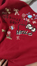 左西女童新年衛衣加絨加厚保暖上衣2025新款兒童馬年過(guò)年服 紅色 165 曬單實(shí)拍圖