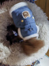 嬉皮狗（hipidog）狗狗衣服新年春節加絨保暖可牽引馬甲中小型犬比熊寵物貓咪喜慶服 牛仔藍色 M（建議體重5-8斤） 曬單實(shí)拍圖