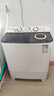 志高洗衣機半自動(dòng)雙桶雙缸家用大容量小型租房宿舍波輪脫水甩干兩用雙杠省電老式強動(dòng)力易操作以舊換新 20公斤加厚【洗13KG+ 脫7KG】｜藍光洗護 雙缸 曬單實(shí)拍圖