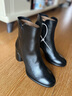 愛(ài)步（ECCO）靴子女粗跟女靴 雕塑222613 01001黑色 37(建議正碼正拍) 曬單實(shí)拍圖
