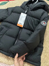 保姆鵝 兒童羽絨服寶寶短款加厚白鴨絨外套男童女童保暖防風(fēng)冬[NG2637] 黑 130 曬單實(shí)拍圖