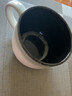 INMIND HOUSE 大肚牛奶早餐杯陶瓷泡燕麥片杯子帶蓋勺大號容量可微波歐式600ml 漸變灰單個(gè)裝（木蓋） 曬單實(shí)拍圖