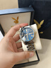 花花公子手表男石英表超薄男士手表男品牌鋼帶防水時(shí)尚潮流男表送老公禮物 間藍鋼帶/精美禮盒/定制刻字 曬單實(shí)拍圖