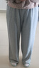 優(yōu)衣庫常規款女裝運動(dòng)寬腿褲/闊腿褲寬松衛褲479620 03 灰色 M /160/68A 曬單實(shí)拍圖