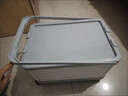 靜閑居書(shū)箱收納箱帶滑輪學(xué)生教室用高中帶輪書(shū)本裝書(shū)拉桿可折疊儲物箱 灰白色-大號【帶拉桿-帶萬(wàn)向輪】 曬單實(shí)拍圖