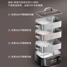 九陽(yáng)（Joyoung）電蒸鍋家用多功能燉蒸煮一體電煮鍋三層大容量0涂層304不銹鋼蒸屜可預約大功率電熱鍋電火鍋 GZ998 24.9L 【3層蒸籠+1層煮鍋】GZ998 曬單實(shí)拍圖