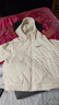 鴨鴨（YAYA）【90+系列】輕薄羽絨服女短款2025冬季新款時(shí)尚潮流連帽外套潮KL 米白色 M 160/84A 曬單實(shí)拍圖
