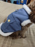嬉皮狗（hipidog）狗狗衣服新年春節加絨保暖可牽引馬甲中小型犬比熊寵物貓咪喜慶服 牛仔藍色 M（建議體重5-8斤） 曬單實(shí)拍圖