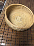 尤克達蒂（yookdd）水果籃子藤編筐客廳干果盤(pán)零食水果盤(pán)圓形饅頭筐手工編織家用托盤(pán) 大號 曬單實(shí)拍圖