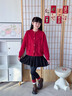 真維斯女童拜年服套裝冬季兒童紅色毛衣公主裙中大童馬年過(guò)年服新年童裝 【蝴蝶結公主裙套裝】紅+黑 120 曬單實(shí)拍圖