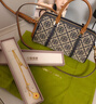 Tory Burch【奢禮傳情】T Monogram 波士頓酒桶包老花斜挎手提單肩包TB女包 海軍藍170417-405 曬單實(shí)拍圖