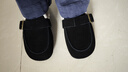 達芙妮平底毛毛鞋女軟底單鞋加絨勃肯鞋舒適棉鞋女3122607008 黑色 37  曬單實(shí)拍圖