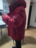 鴨鴨童裝短款羽絨服中大童洋氣冬季外套 酒紅色 170 曬單實(shí)拍圖