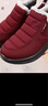 鮟鱇 冬季加絨棉鞋老北京布鞋女中老年防水?huà)寢屝珹K78896 紅色 38  曬單實(shí)拍圖