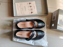 奧康女鞋2025夏季新品打孔透氣真皮舒適媽媽鞋平底鏤空輕便單鞋 黑色 1254321025B 39 (245mm) 曬單實(shí)拍圖