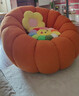 陽(yáng)光半島懶人沙發(fā)可睡覺(jué)可躺臥南瓜沙發(fā)可旋轉單人沙發(fā)客廳陽(yáng)臺休閑沙發(fā) 橘色+腳踏（羊羔絨）360度旋轉 整裝 曬單實(shí)拍圖