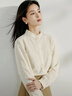 茵曼（INMAN）純棉提花立領(lǐng)襯衫2026春夏女裝新款通勤寬松長(cháng)袖氣質(zhì)襯衣上衣 古杏色-18518091C L 曬單實(shí)拍圖