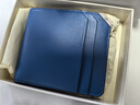 萬(wàn)寶龍MONTBLANC男士皮質(zhì)短款折疊錢(qián)包6卡位藍色124090禮物 曬單實(shí)拍圖