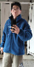 銳步銳步官方24新款男女同款舒適百搭仿羊羔絨休閑夾克外套 24FRM101UGBA 軍團藍 XL 曬單實(shí)拍圖