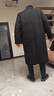 艾梵斯貝新款冬季男士毛呢大衣中長(cháng)款過(guò)膝加厚呢子男款風(fēng)衣外套韓版潮寬松 黑色(加棉款) L 曬單實(shí)拍圖