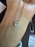 周梵生 現貨 趙露思同款培育鉆石項鏈女鉑金PT950人工人造一1克拉鎖骨鏈 培育鉆 D-E色 VS凈度 3EX切工 1克拉-S925銀鍍金 曬單實(shí)拍圖