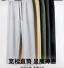 名創(chuàng  )優(yōu)品（MINISO）休閑直筒褲子男重磅潮流春季青少年寬松百搭垂感衛褲 麻灰 3XL 曬單實(shí)拍圖