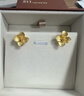 周生生 足金繡球花黃金耳釘 生生有囍結婚套裝 三金 86594E  計價(jià) 4.23克(含工費200元) 曬單實(shí)拍圖