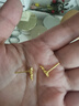 周六福（ZLF）新年禮物  黃金耳飾女款足金999閃砂桃花耳釘 計價(jià) 1.63g 曬單實(shí)拍圖
