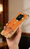 適用華為mate X5手機殼折疊屏matex3保護套典藏版幻影AG彩繪殼x3 【金】中國風(fēng)【富貴】橙色 HW-MateX3/MateX5【前框鏤空】 曬單實(shí)拍圖