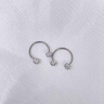 PWL醫用鈦鋼爆閃馬蹄環(huán)耳釘獨特睡覺(jué)免摘耳環(huán)養耳洞耳骨釘高級感耳飾 一對內徑8mm【醫用鈦鋼養耳】 曬單實(shí)拍圖