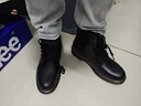 Lee【頭層牛皮】馬丁靴冬季加絨高幫真皮靴子英倫風(fēng)韓版皮靴男時(shí)裝靴 黑色四季款 L214UE029 42 【偏大/請拍小一碼】 曬單實(shí)拍圖