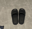 稻草人拖鞋男士居家用洗澡防滑浴室內戶(hù)外穿情侶厚底靜音女涼拖 黑42-43 曬單實(shí)拍圖